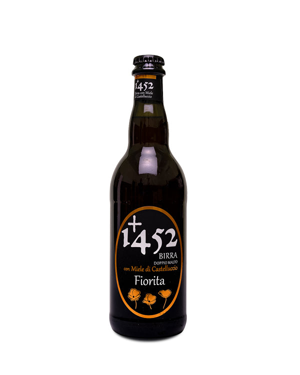 Birra Doppio Malto al Miele ambrata, non filtrata. Bottiglia da 0,50 lt.