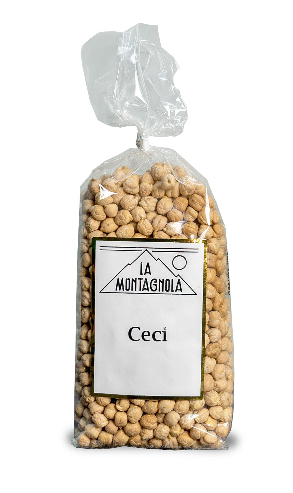 Sacchetto di Ceci di Castelluccio in primo piano